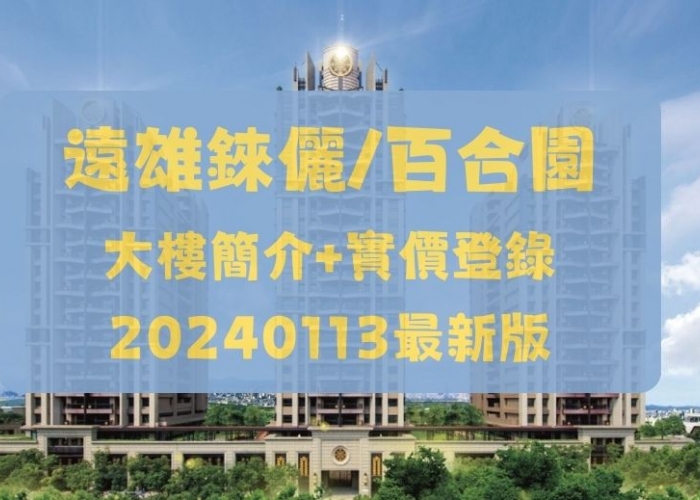 中和遠雄左岸｜遠雄錸儷｜河景宅｜113年12月 最新實價登錄